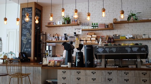 Interior of cafe