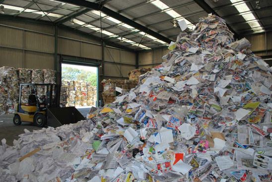 Paper ready to be recycled